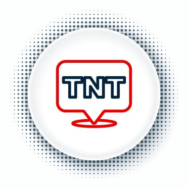 Beyaz arka planda izole edilmiş dinamit çubuğu ikonu. Saatli bomba - patlama tehlikesi kavramı. Renkli taslak konsepti. Vektör