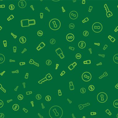 Hat Kilidi, Anahtar ve Anahtar Deliği 'ni kusursuz desene ayarlayın. Vektör