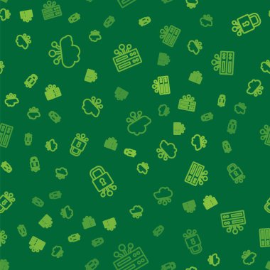 Nesnelerin, siber güvenliğin ve sunucunun, verinin, web sunuculuğunun hatlarını kusursuz bir şablon üzerine ayarla. Vektör