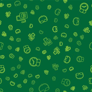 Serum torbası, ilaç hapı ya da tablet ve gözlük takın. Vektör