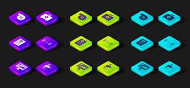 Arabanın tanılama durumunu, boya tabancasını, otomotiv kontrol sistemini, Chassis 'i, araç kutusunu ve otomotiv turbo şarj ikonunu ayarlayın. Vektör