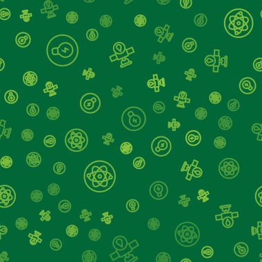 Atom ve Endüstriyel boru ve kapakçık kavramını kusursuz desene ayarlayın. Vektör