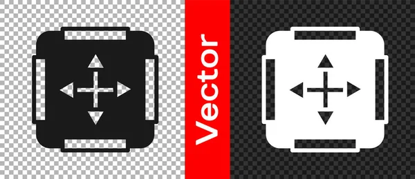 Schwarzbereich Messung Symbol Isoliert Auf Transparentem Hintergrund Vektor — Stockvektor