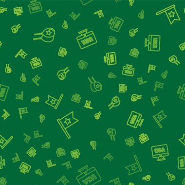 Çizgi Balonlar, Amerikan bayrağı ve ABD monitörleri kusursuz desende. Vektör