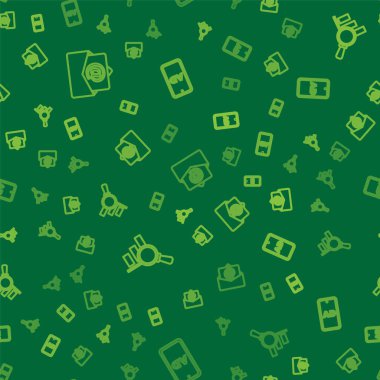 Posta ve e-posta hattı, büyüteç analizi ve kusursuz şablon reklamını ayarla. Vektör