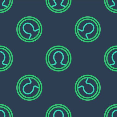 Satır Oluştur Hesap Ekranı simgesi mavi arkaplanda izole edilmiş dikişsiz kalıp. Vektör