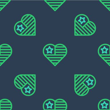 ABD 'nin Bağımsızlık Günü simgesi mavi arka planda izole edilmiş. 4 Temmuz. Amerika Birleşik Devletleri ülkesi. Vektör