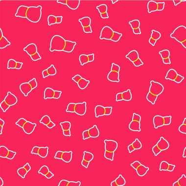 İnsan organının karaciğer simgesi kırmızı arkaplanda izole edilmiş. Vektör