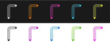 Araç alen tuşları simgesini siyah ve beyaz arkaplanda izole et. Vektör