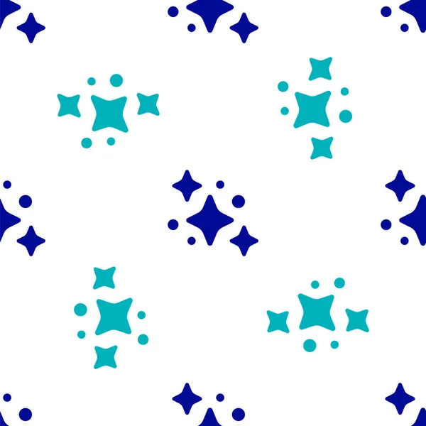 Blue Home Reinigungsdienstkonzept Symbol isoliert nahtlose Muster auf weißem Hintergrund. Bauen und Haus. Vektor — Stockvektor