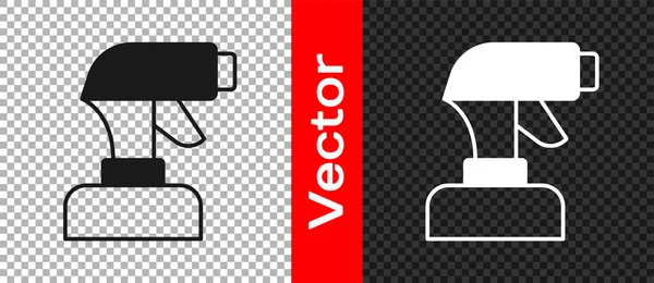 Black Paint Spritzpistole Symbol isoliert auf transparentem Hintergrund. Vektor — Stockvektor