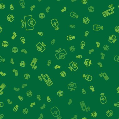 Akıllı TV sistemi, kablosuz kablosuz kablosuz kablosuz ve kablosuz bilgisayar faresi olan mobil bir sistem ayarla. Vektör