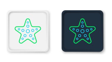 Denizyıldızı simgesi beyaz arkaplanda izole edildi. Renkli taslak konsepti. Vektör