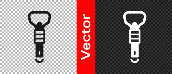 Das Symbol Für Den Flaschenöffner Ist Auf Transparentem Hintergrund Isoliert — Stockvektor