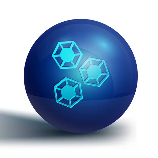 Blaues Edelsteinsymbol Isoliert Auf Weißem Hintergrund Schmuck Symbol Diamant Blauer — Stockvektor