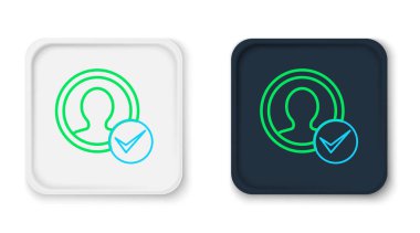 Satır Oluştur beyaz arkaplan üzerinde izole hesap ekran simgesi. Renkli taslak konsepti. Vektör