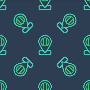 Çizgi Konumu simgesi İtalya 'nın mavi arka planında izole edilmiş kusursuz desen. Vektör