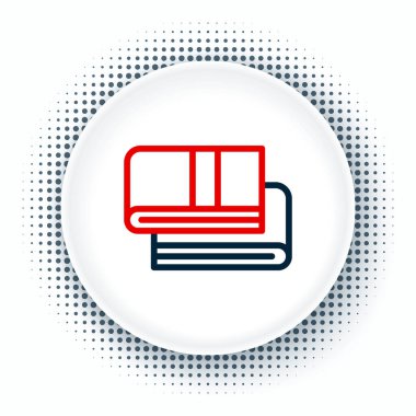 Beyaz arkaplanda çizgi havlu yığını simgesi izole edildi. Renkli taslak konsepti. Vektör