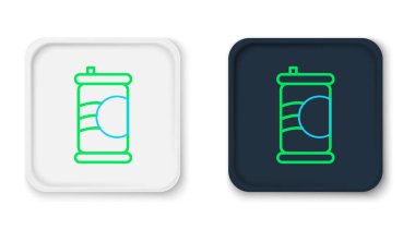 Soda kutusu simgesi beyaz arkaplanda izole edildi. Renkli taslak konsepti. Vektör