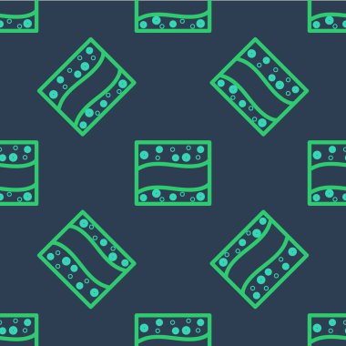 Altın madeni simgesi mavi arka planda izole edilmiş. Vektör