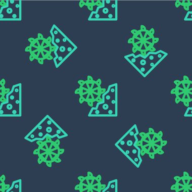 Line Bucket tekerlek kazıcı simgesi mavi arkaplanda izole edilmiş kusursuz desen. Vektör