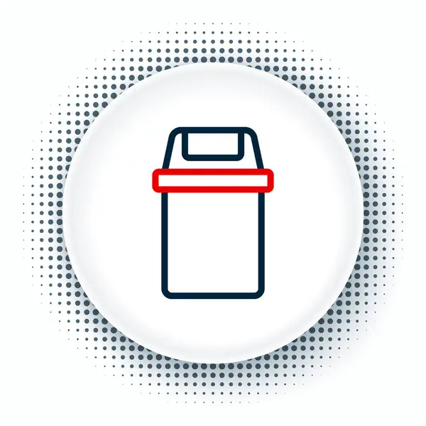 Zeile Mülleimer Symbol Isoliert Auf Weißem Hintergrund Mülleimer Schild Papierkorb — Stockvektor