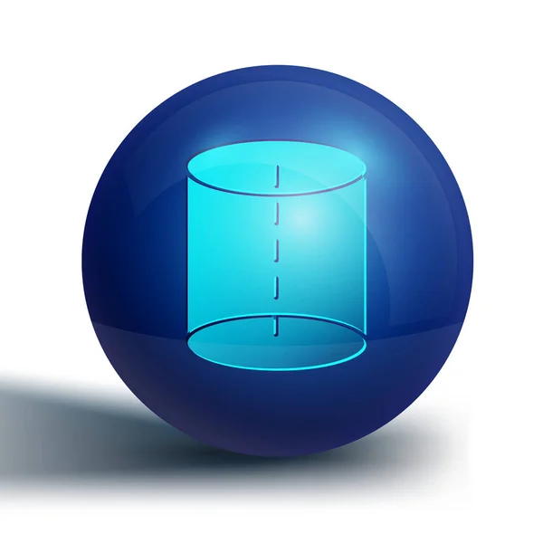 Figura Geometrica Blu Icona Isolata Sfondo Bianco Forma Astratta Ornamento — Vettoriale Stock
