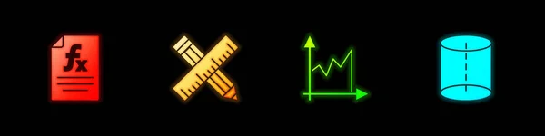 Definir Função Símbolo Matemático Régua Cruzada Lápis Gráfico Cronograma Gráfico —  Vetores de Stock