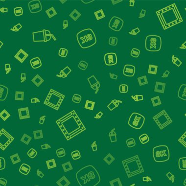 Kağıt bardağı suyla ayarla, video oynat ve 8k Ultra HD 'yi kusursuz şablona getir. Vektör