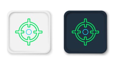 Hat Hedefi spor simgesi beyaz arkaplanda izole edildi. Atış mesafesi ya da atış mesafesi için sayıları olan temiz bir hedef. Renkli taslak konsepti. Vektör