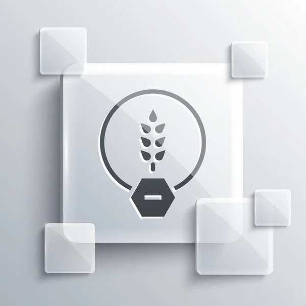 Gris Icono Grano Libre Gluten Aislado Sobre Fondo Gris Hay — Vector de stock