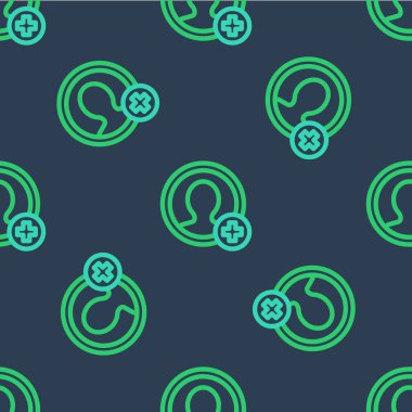 Satır Oluştur Hesap Ekranı simgesi mavi arkaplanda izole edilmiş dikişsiz kalıp. Vektör