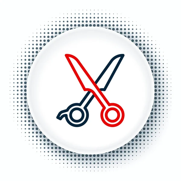 Line Scissors Friseursymbol Isoliert Auf Weißem Hintergrund Friseur Modesalon Und — Stockvektor
