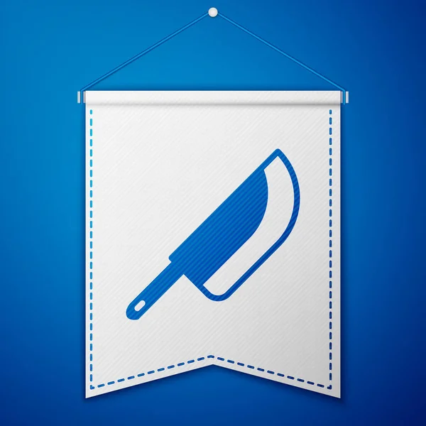 Blue Knife Symbol Isoliert Auf Blauem Hintergrund Bestecksymbol Vorhanden Frohe — Stockvektor