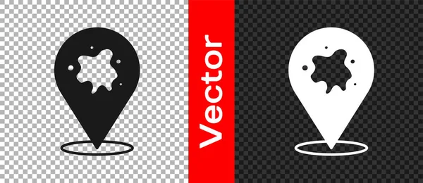Black Paint Spray Icoon Geïsoleerd Transparante Achtergrond Vector — Stockvector