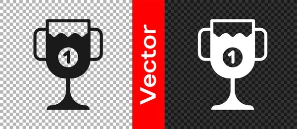 Black Award Cup Symbol Isoliert Auf Transparentem Hintergrund Siegertrophäe Symbol — Stockvektor