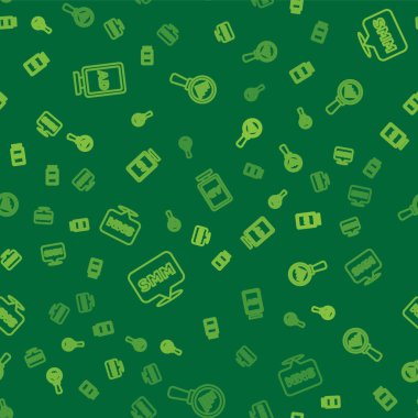 Çizgi reklamcılığını, sosyal medya pazarlamasını, büyüteçleri ve kusursuz şablon analizlerini ayarla. Vektör