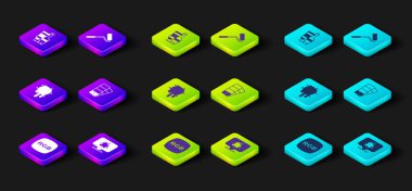 RGB, boya spreyi, renk palet rehberi, paten fırçası ve boyalı tüp. Vektör