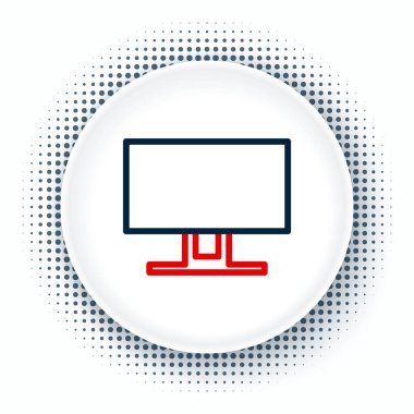 Akıllı TV simgesi beyaz arkaplanda izole edildi. Televizyon tabelası. Renkli taslak konsepti. Vektör