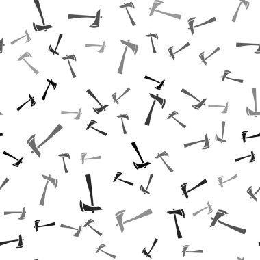 Siyah itfaiyeci balta ikonu beyaz arka planda izole edilmiş kusursuz desen. Yangın baltası. Vektör.