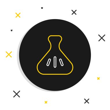 Çizgi Dumpling simgesi beyaz arkaplanda izole edildi. Geleneksel Çin yemeği. Renkli taslak konsepti. Vektör