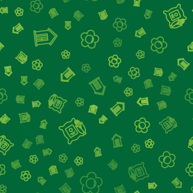 Çiftlik evi, çuvaldaki mısır ve çiçek desenleri kusursuz. Vektör