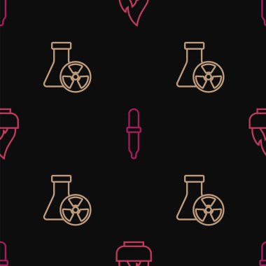 Alkol ya da ruh yakıcı, test tüpü radyasyonu ve Pipette 'i sorunsuz bir kalıba sokun. Vektör