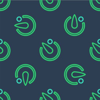 Hat kamerası simgesi mavi arkaplanda izole edilmiş kusursuz desen. Fotoğrafa maruz kalma. Kronometre kronometresi. Vektör