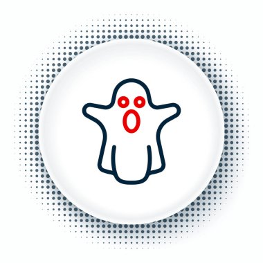 Hat Hayalet simgesi beyaz arkaplanda izole edildi. Mutlu Cadılar Bayramı Partisi. Renkli taslak konsepti. Vektör