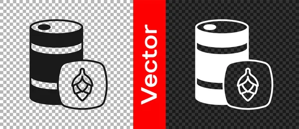 Black-Metal-Bierfass-Symbol isoliert auf transparentem Hintergrund. Vektor — Stockvektor