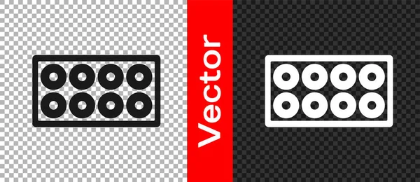Black Skateboard wheel icon isolated on transparent background. Skate wheel. Vector — Stock Vector
