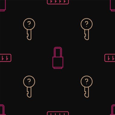 Satır Parola korumasını tanımlanmamış anahtar ve kilidi kusursuz desene ayarla. Vektör