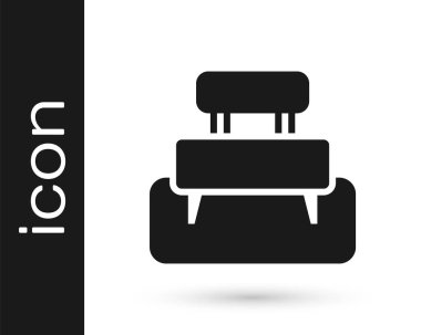 Siyah Benç simgesi beyaz arkaplanda izole edilmiş. Vektör