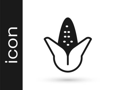 Siyah Mısır simgesi beyaz arkaplanda izole edildi. Vektör